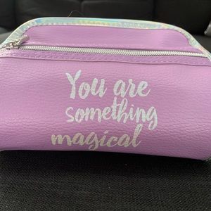 Mermaid makeup traveling pouch